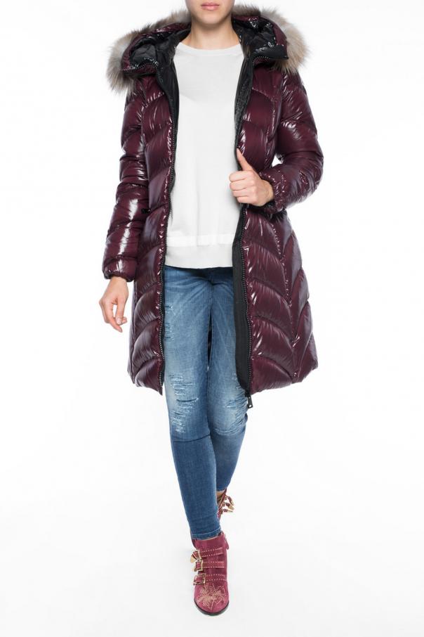 Moncler Fur bordowe Moncler Fur bordowe